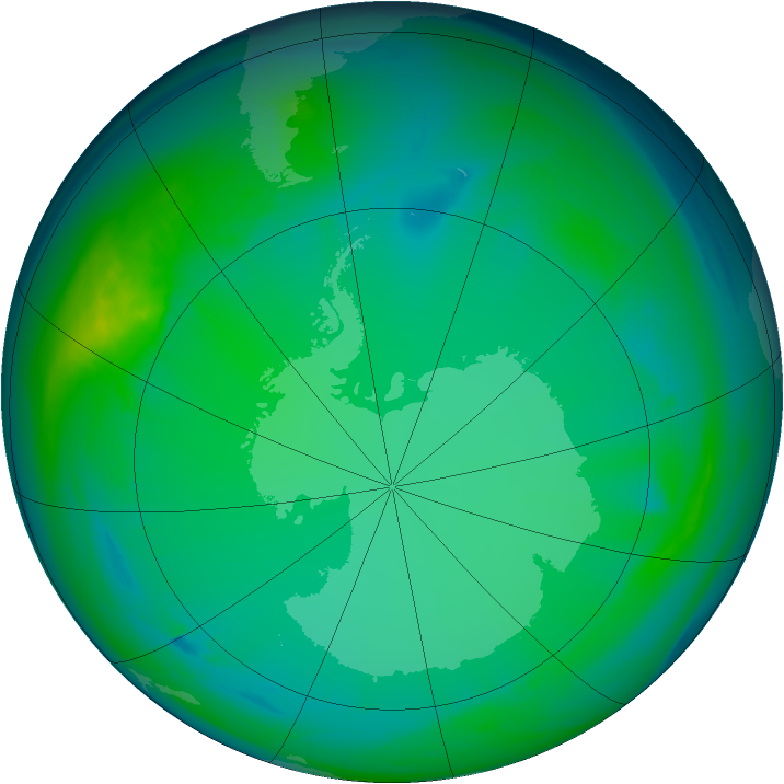 Ozone Map 2005-07-08